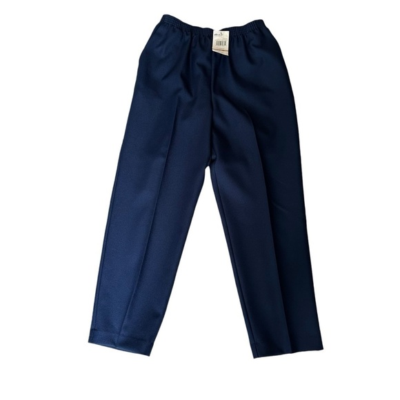 Alfred Dunner Pants - Alfred Dunner Navy Blue Women’s Proportioned Short Pull On Polyester Pants Sz 12